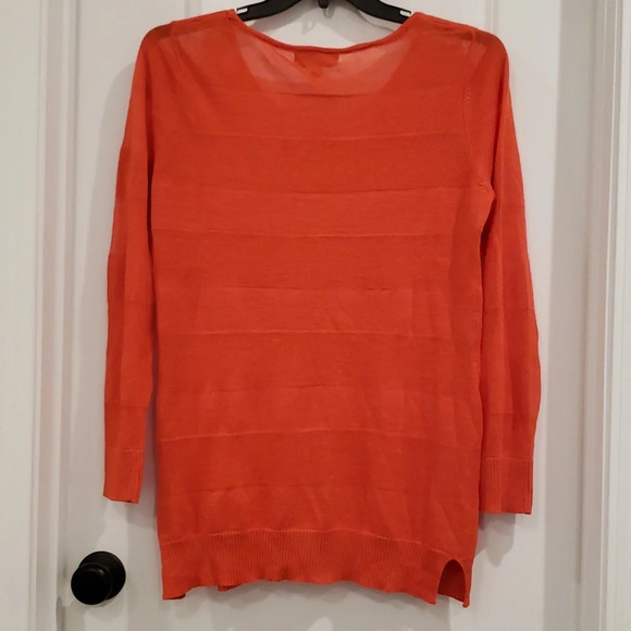 Mesh Tonal Stripped Orange Top Fall HALLOWEEN - Picture 4 of 14